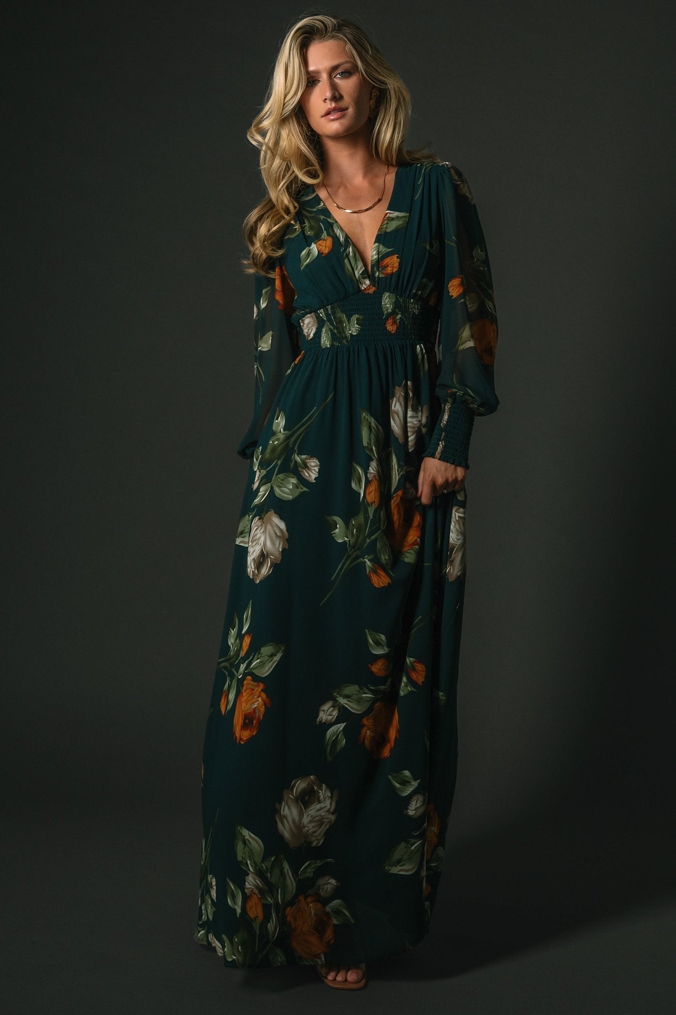 Olivia Maxi Dress | Deep Topaz Floral - Baltic Born