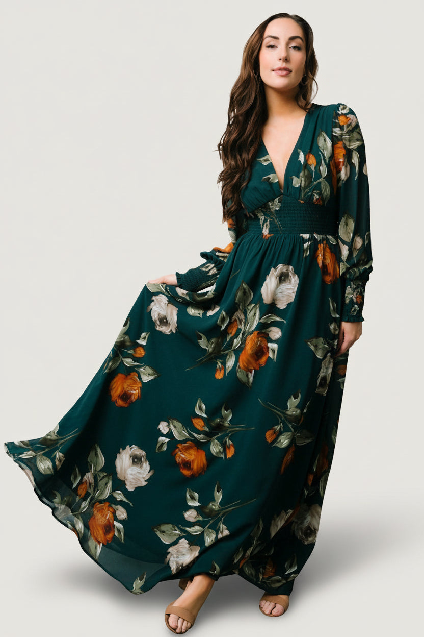 Olivia Maxi Dress | Deep Topaz Floral