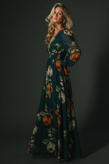 Olivia Maxi Dress | Deep Topaz Floral - Baltic Born