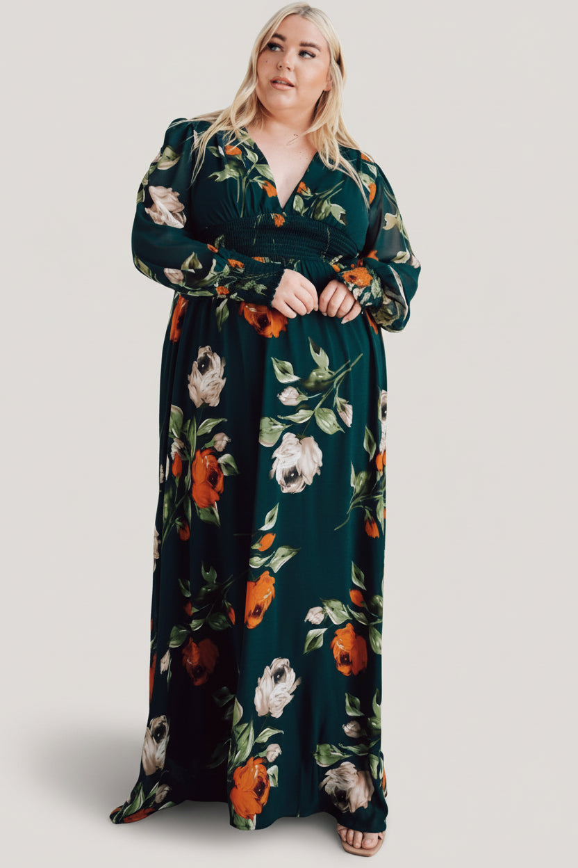 Olivia Maxi Dress | Deep Topaz Floral