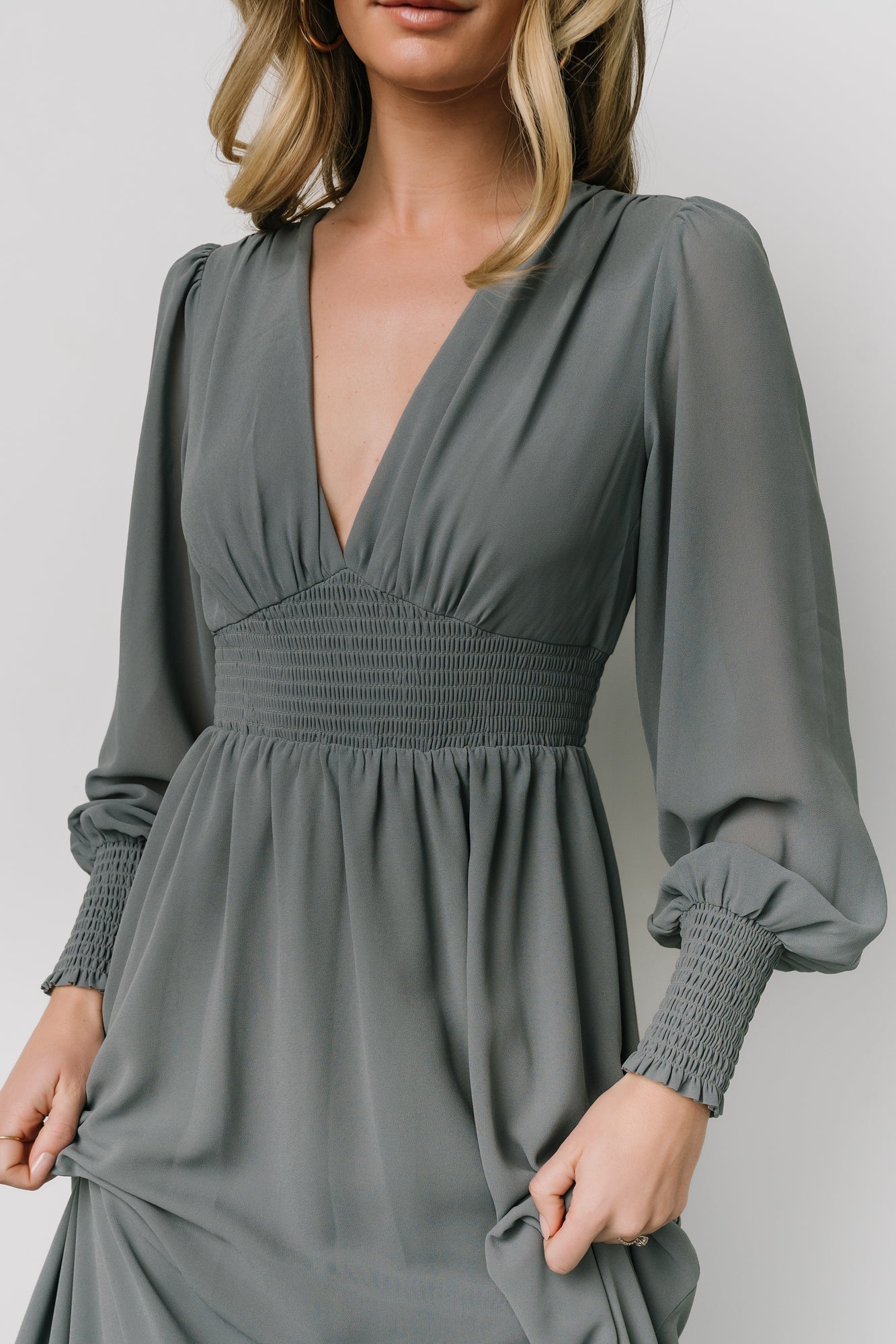 Olivia Maxi Dress | Dusty Blue