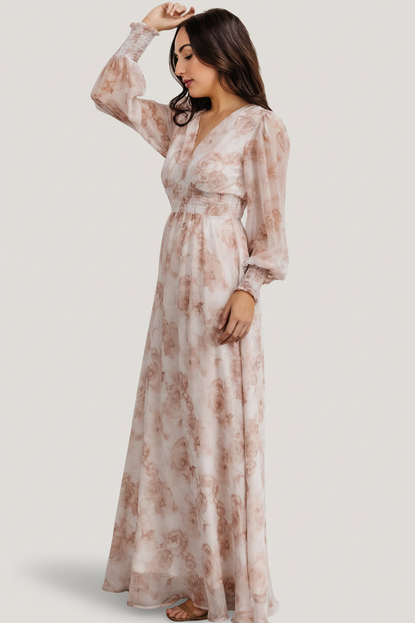 Olivia Maxi Dress | Pink Floral