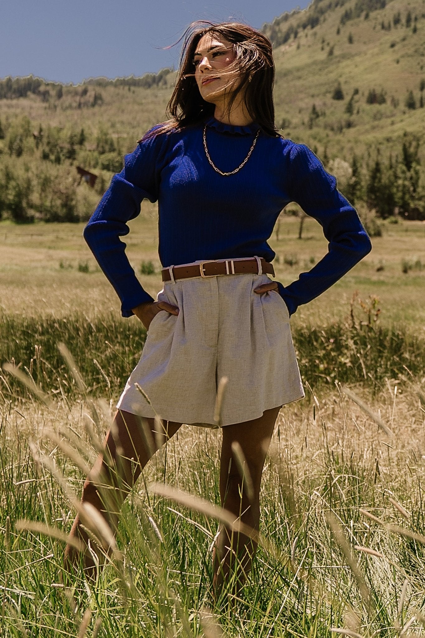 Olympia Sweater Top | Cobalt - Baltic Born