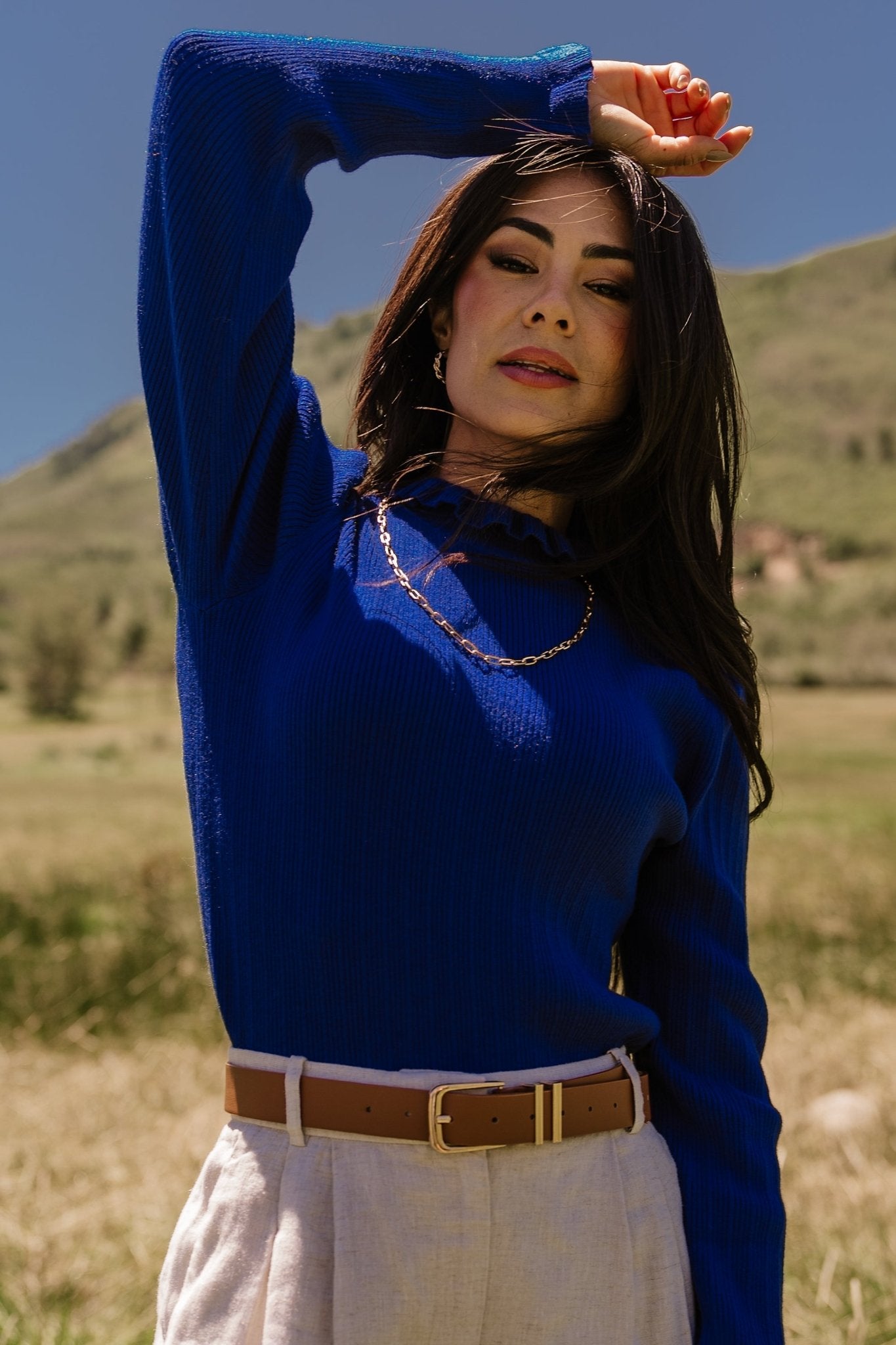 Olympia Sweater Top | Cobalt - Baltic Born