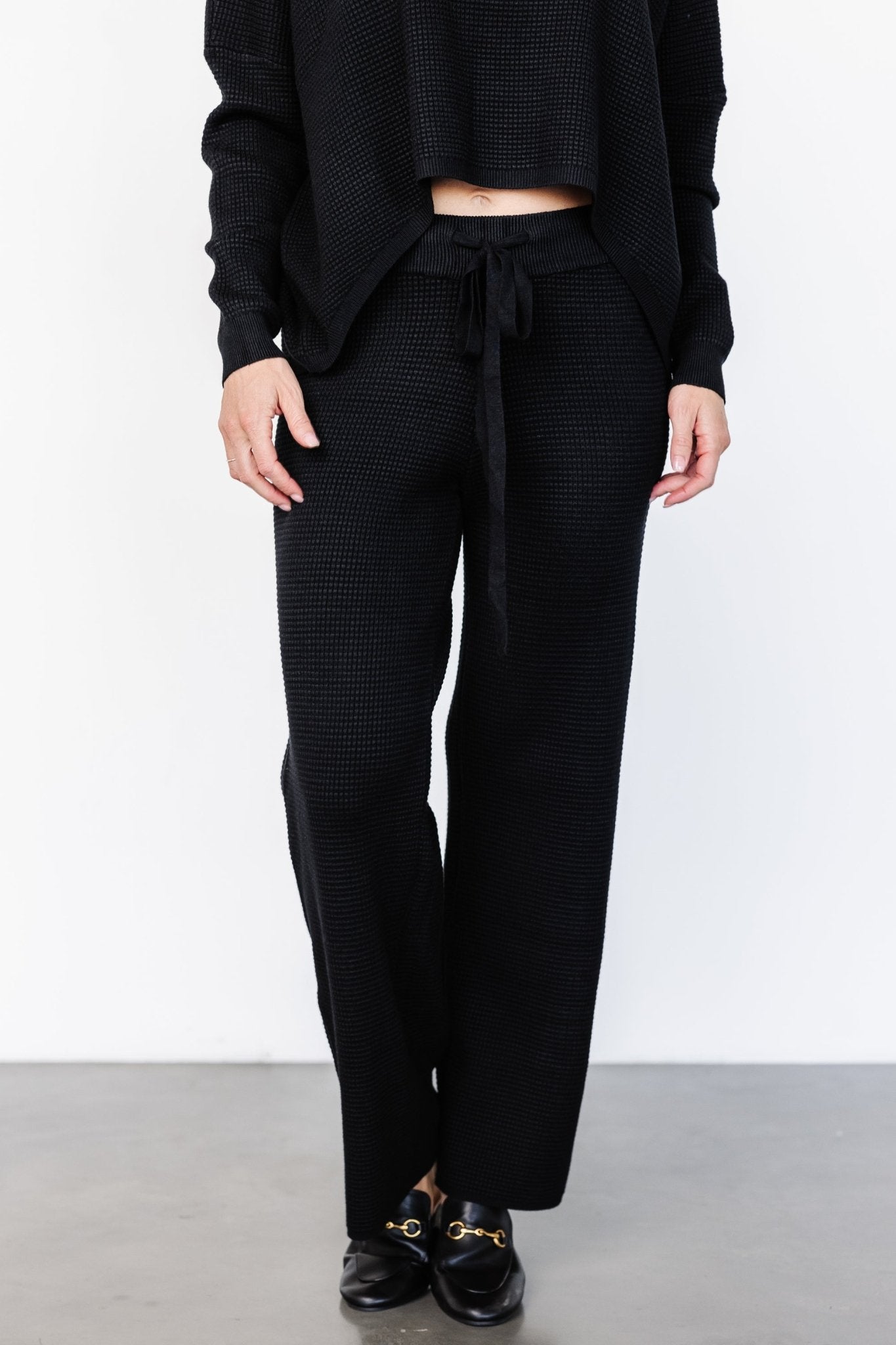 Owen Waffle Pants | Black - Baltic Born