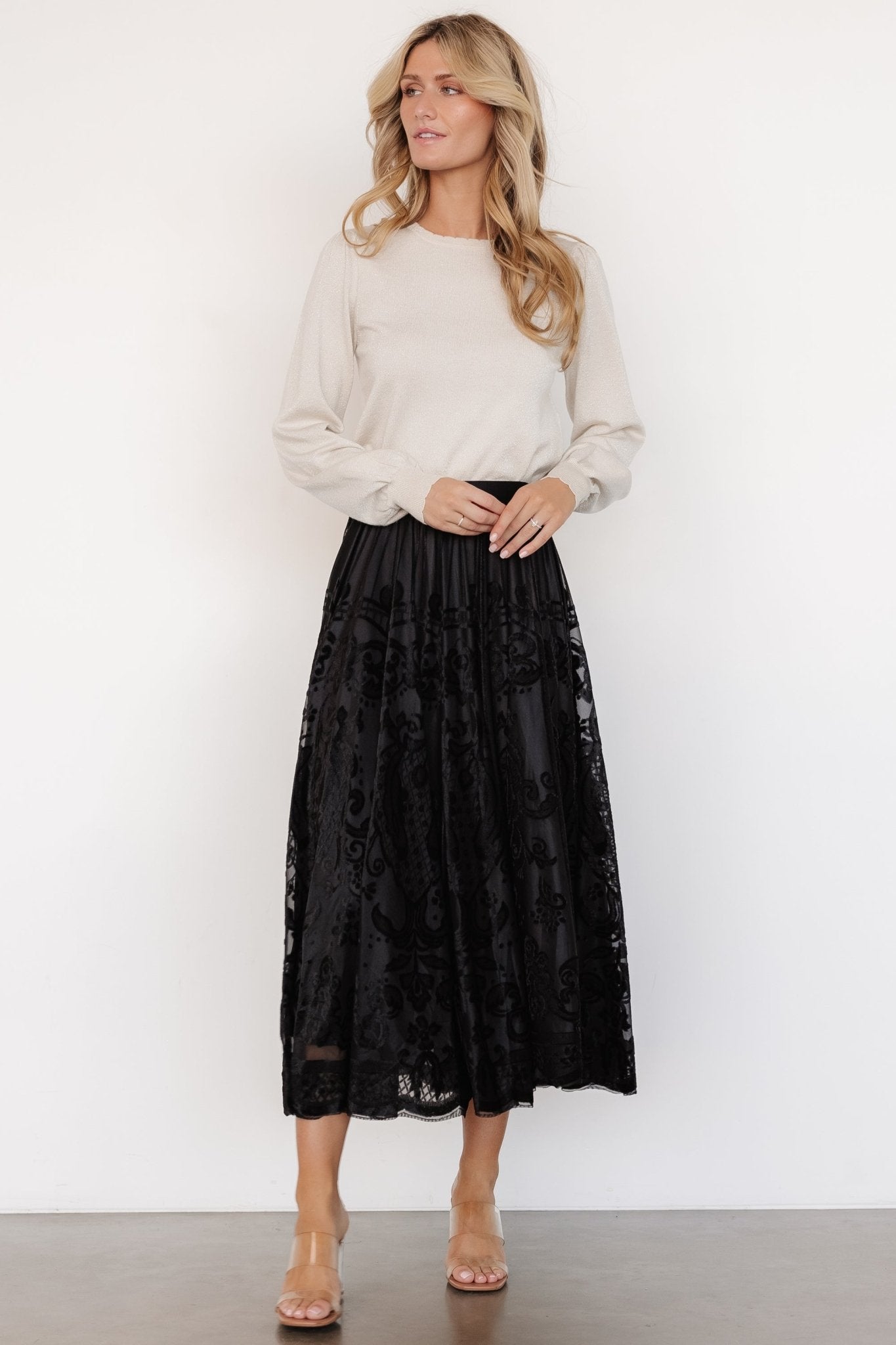 Palini Velvet Skirt | Black - Baltic Born