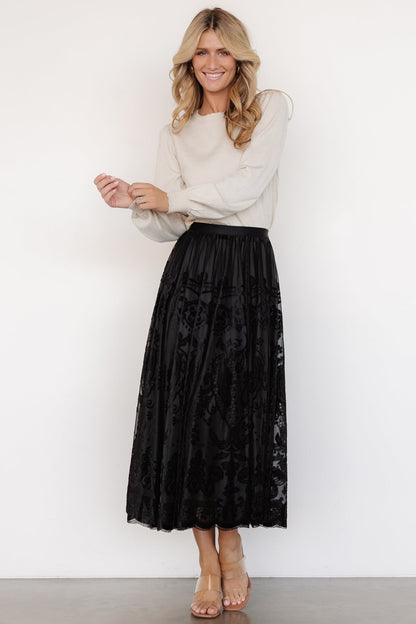 Palini Velvet Skirt | Black - Baltic Born