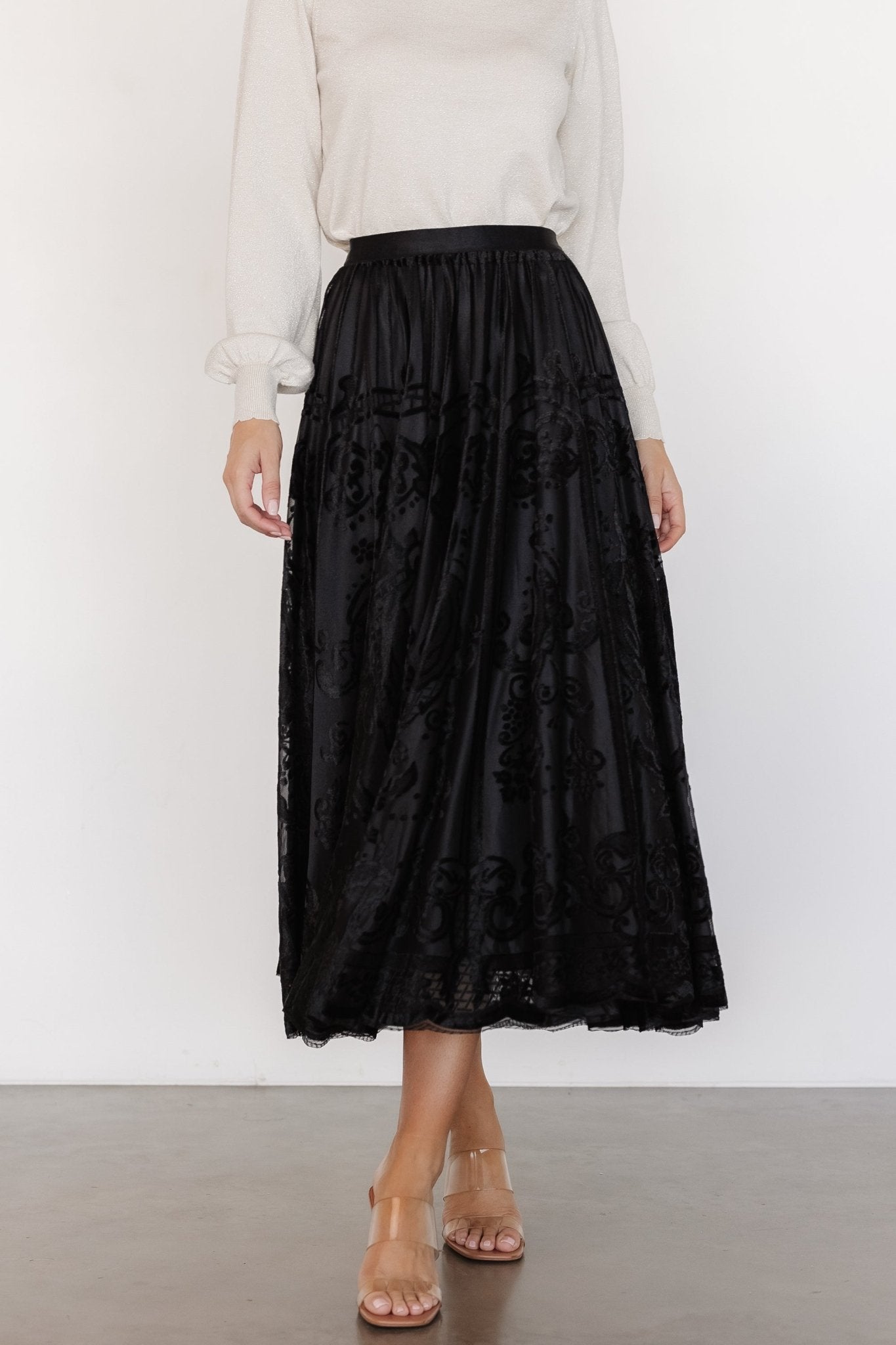 Palini Velvet Skirt | Black - Baltic Born