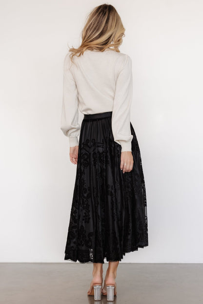 Palini Velvet Skirt | Black - Baltic Born