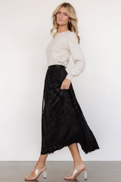 Palini Velvet Skirt | Black - Baltic Born