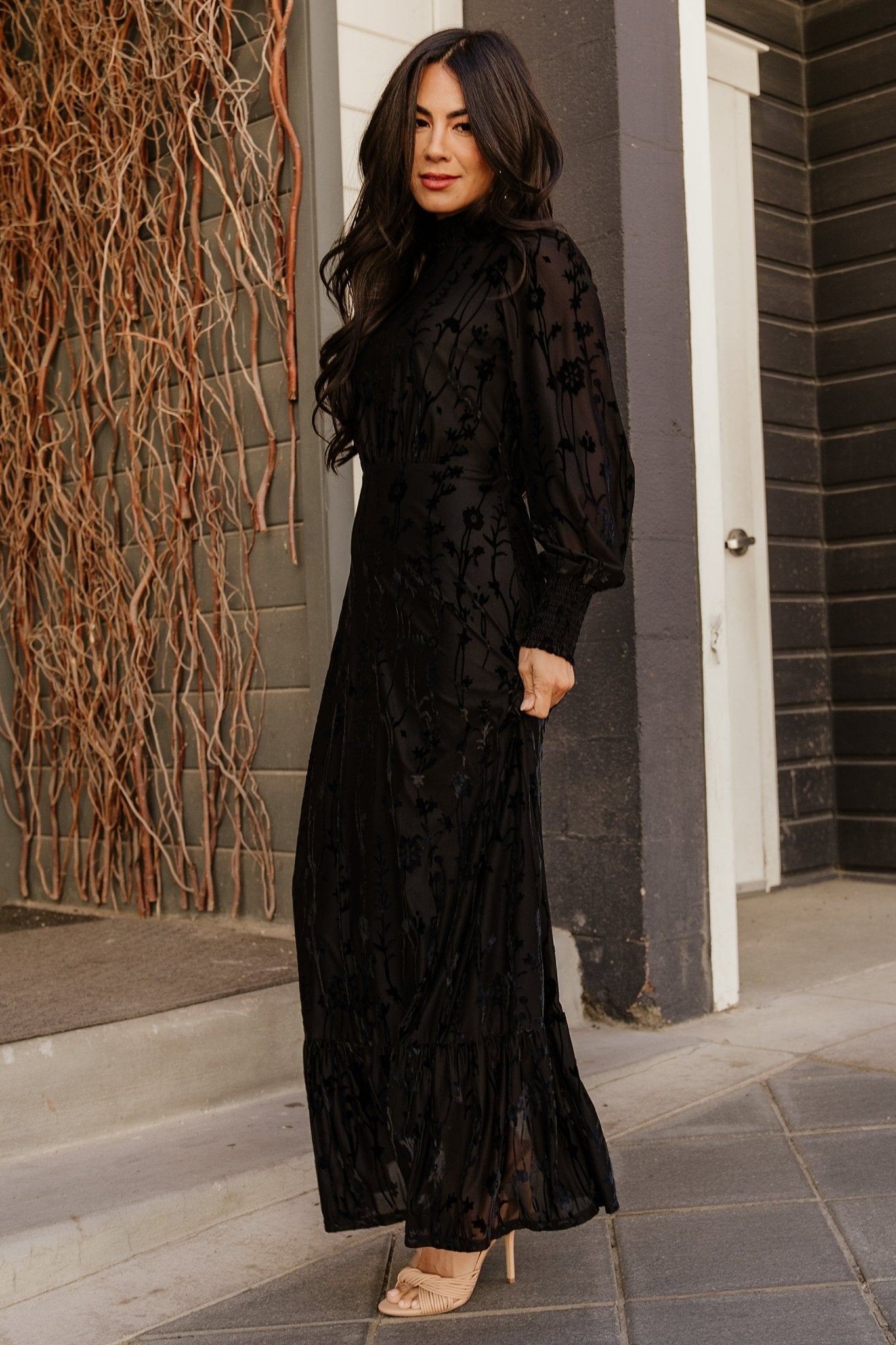 Penelope Velvet Maxi Dress | Black - Baltic Born