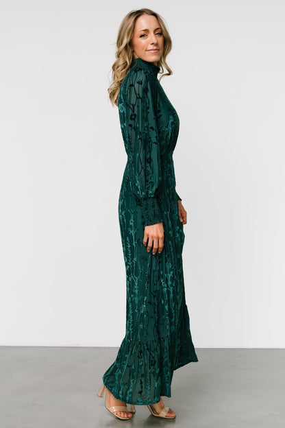 Penelope Velvet Maxi Dress | Emerald - Baltic Born