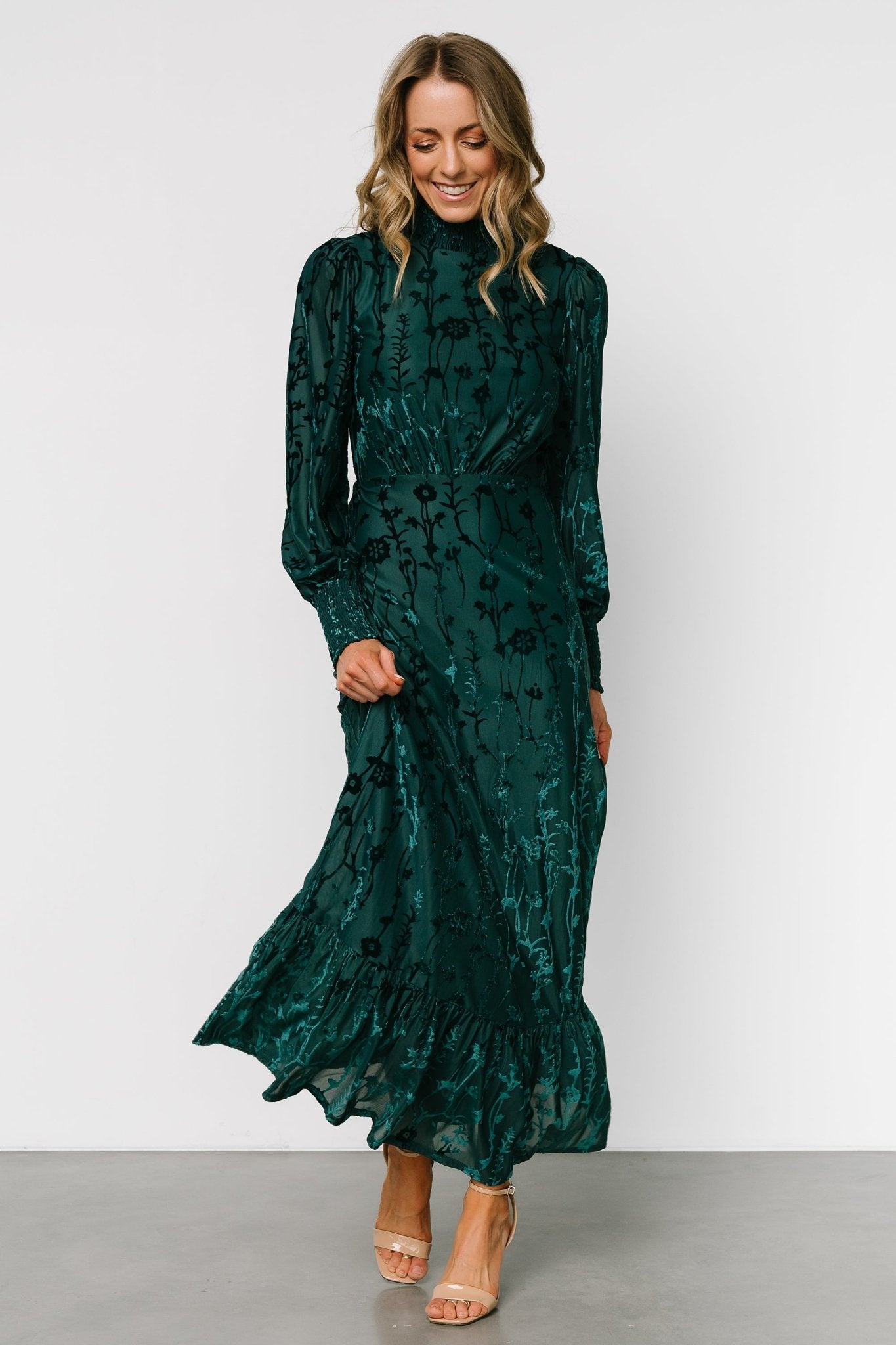 Penelope Velvet Maxi Dress | Emerald - Baltic Born