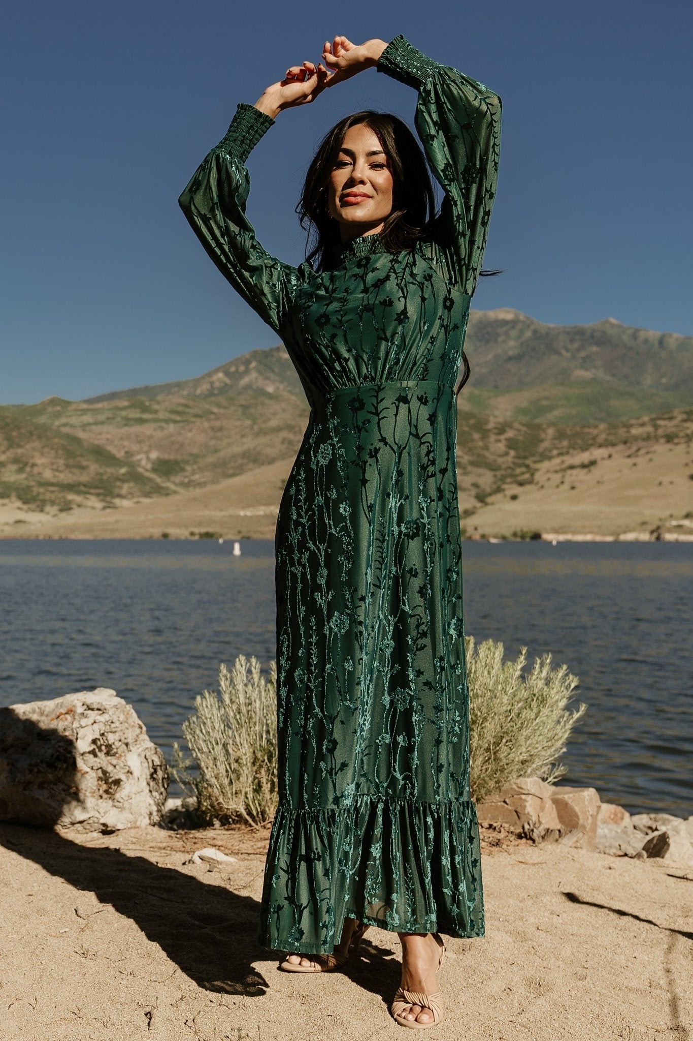 Penelope Velvet Maxi Dress | Emerald - Baltic Born