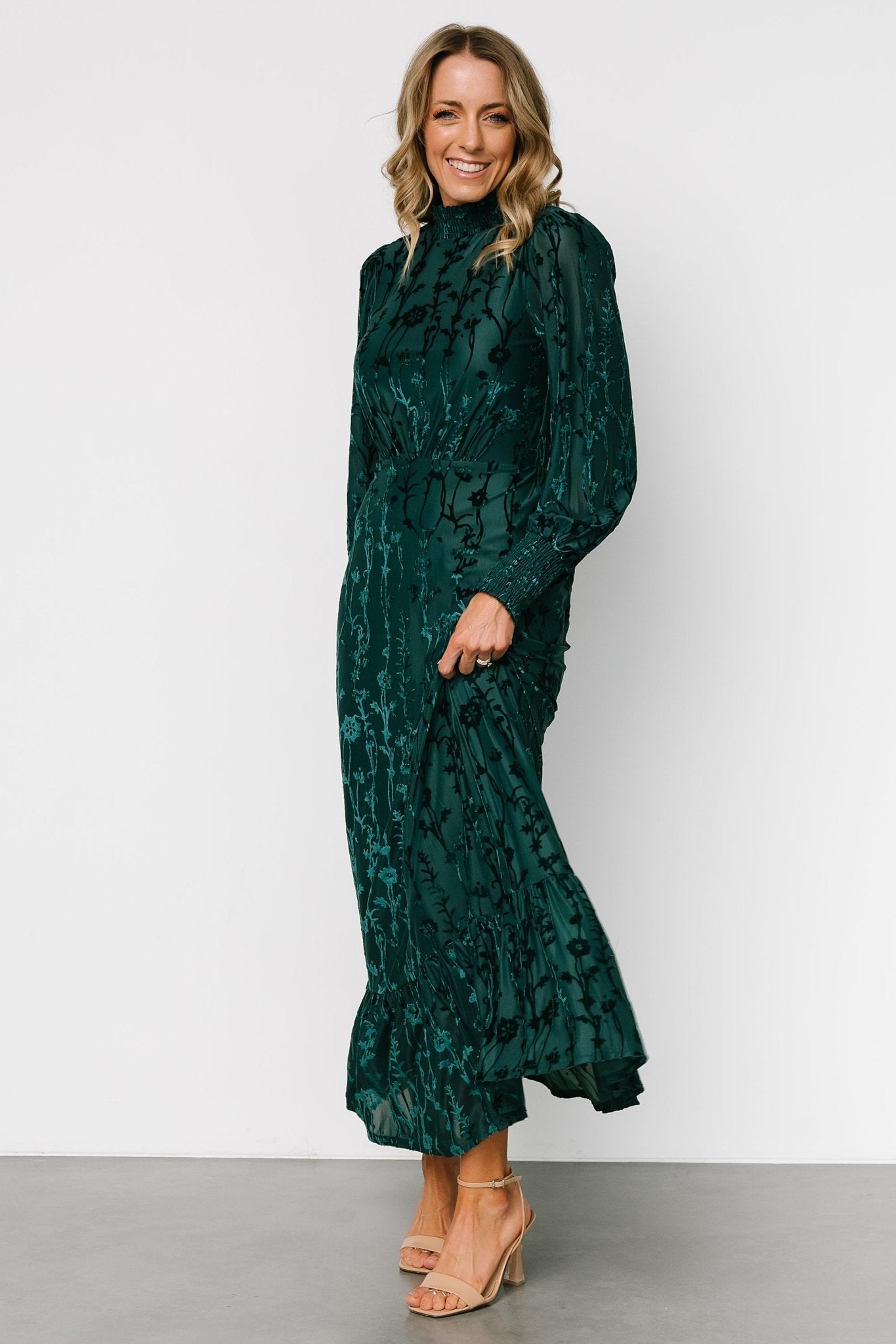 Penelope Velvet Maxi Dress | Emerald - Baltic Born