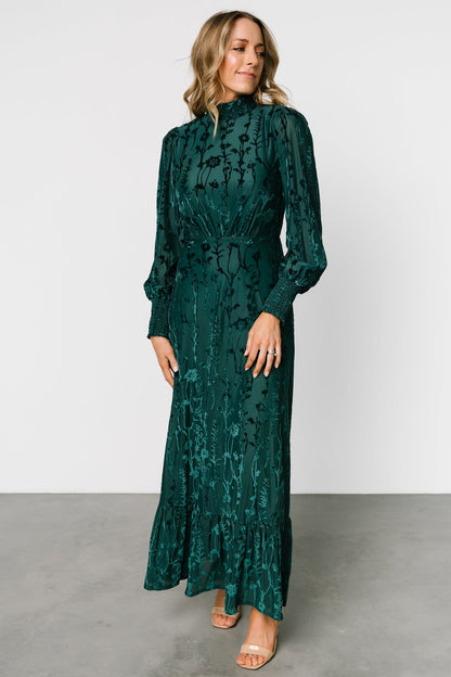 Penelope Velvet Maxi Dress | Emerald - Baltic Born