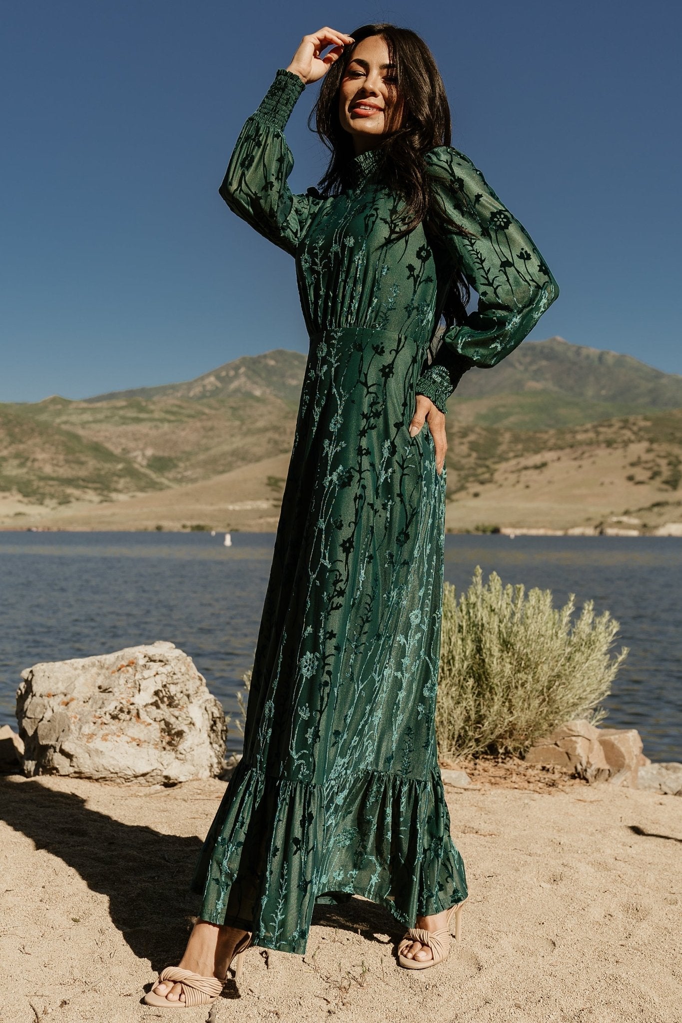 Penelope Velvet Maxi Dress | Emerald - Baltic Born