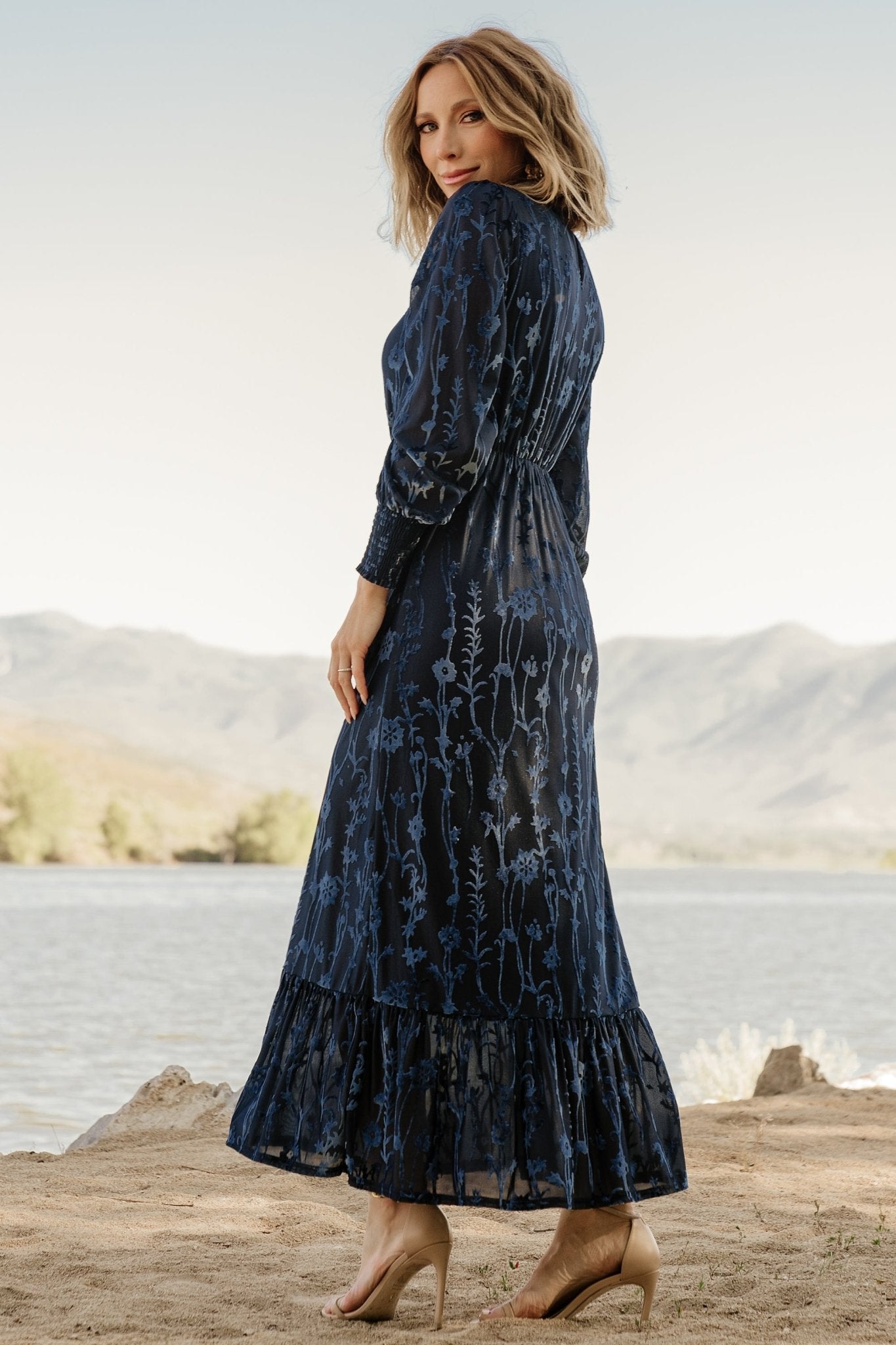 Penelope Velvet Maxi Dress | Midnight Blue - Baltic Born