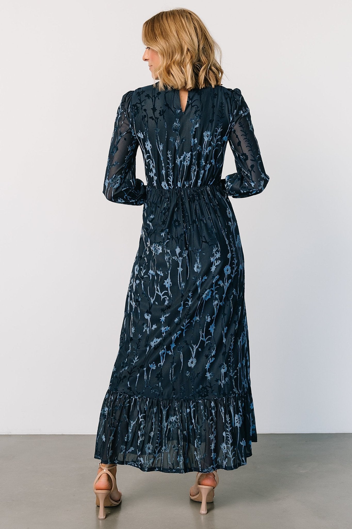 Penelope Velvet Maxi Dress | Midnight Blue - Baltic Born