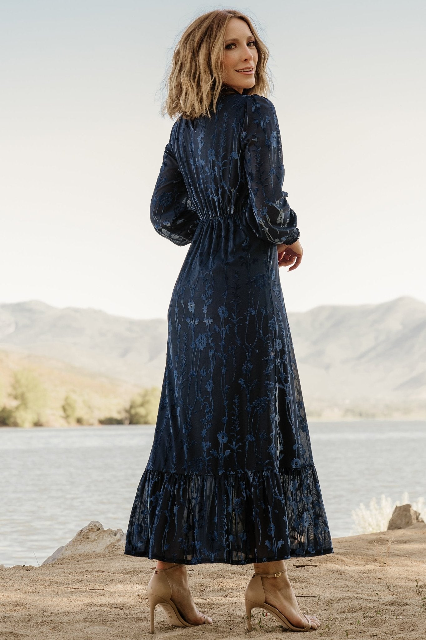 Penelope Velvet Maxi Dress | Midnight Blue - Baltic Born