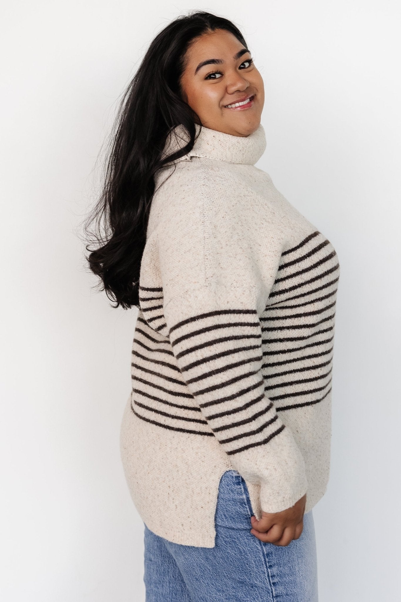 Pennington Turtleneck Sweater | Cream Multi Stripe - Baltic Born