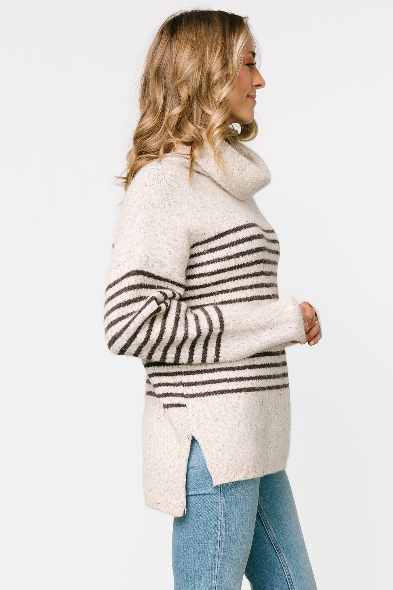 Pennington Turtleneck Sweater | Cream Multi Stripe - Baltic Born