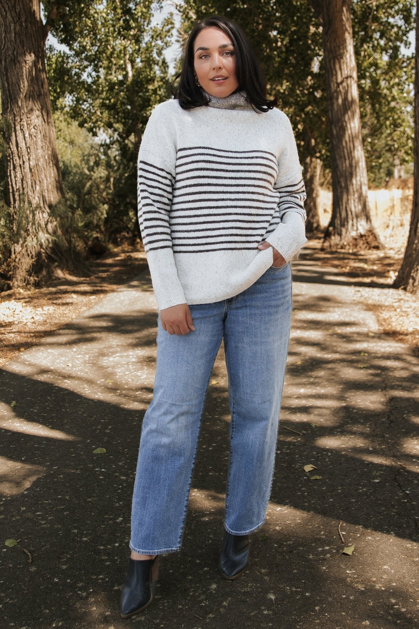 Pennington Turtleneck Sweater | Cream Multi Stripe - Baltic Born