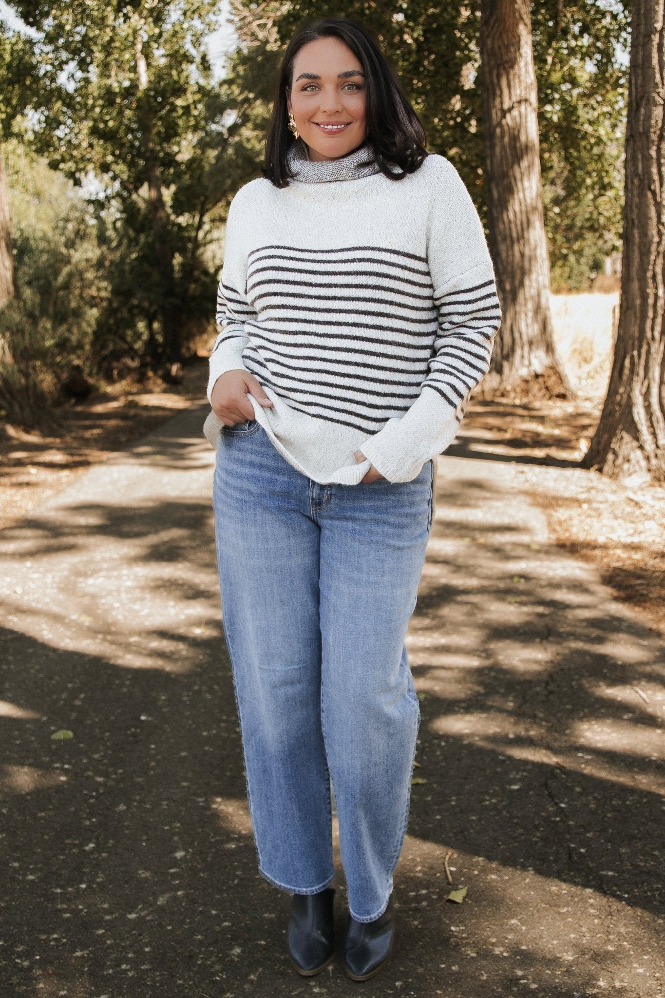 Pennington Turtleneck Sweater | Cream Multi Stripe - Baltic Born