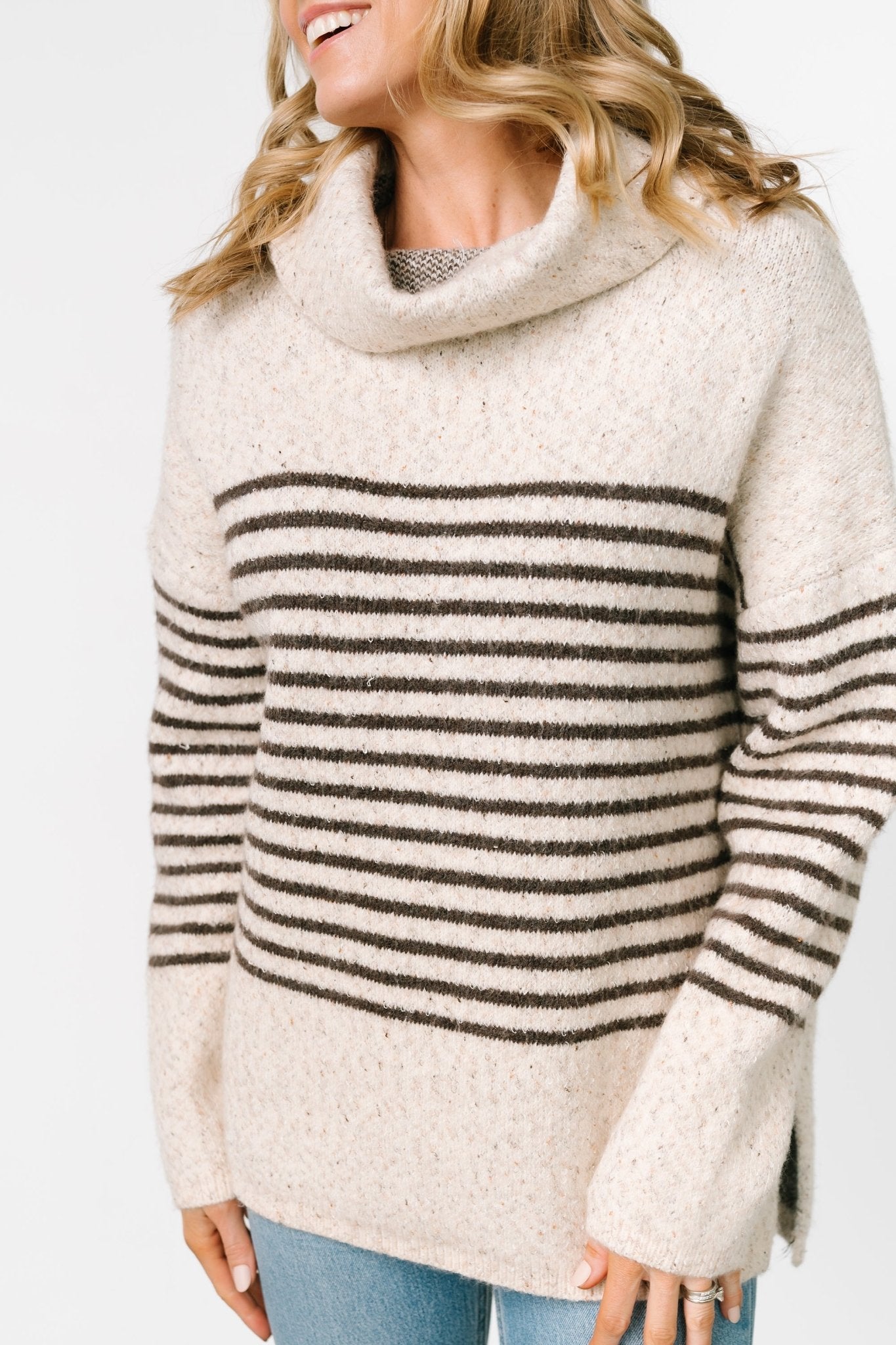 Pennington Turtleneck Sweater | Cream Multi Stripe - Baltic Born