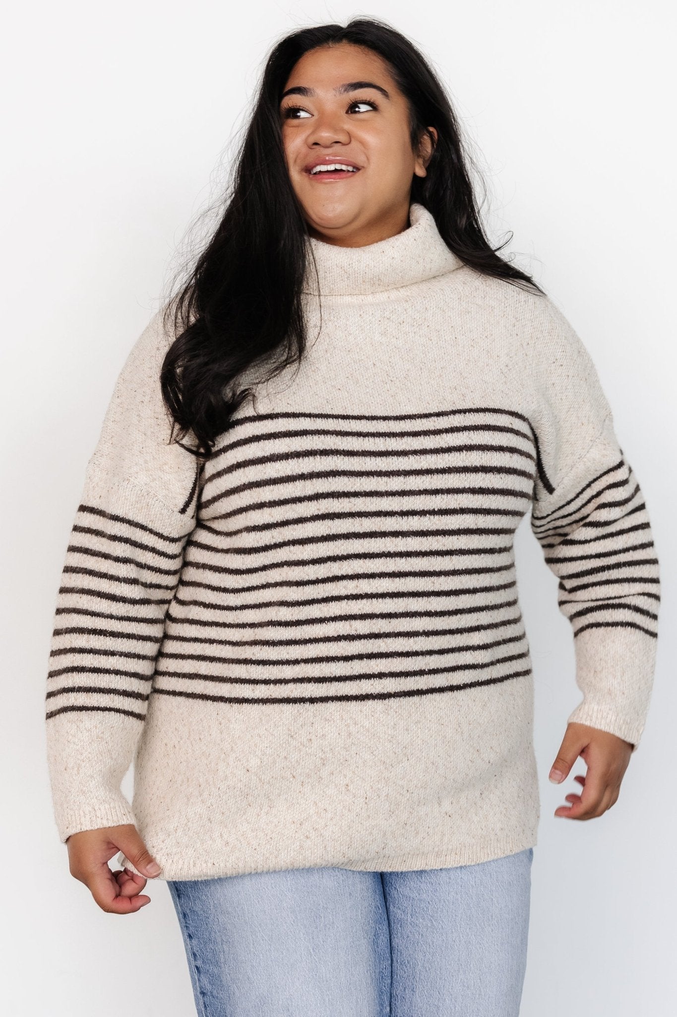 Pennington Turtleneck Sweater | Cream Multi Stripe - Baltic Born