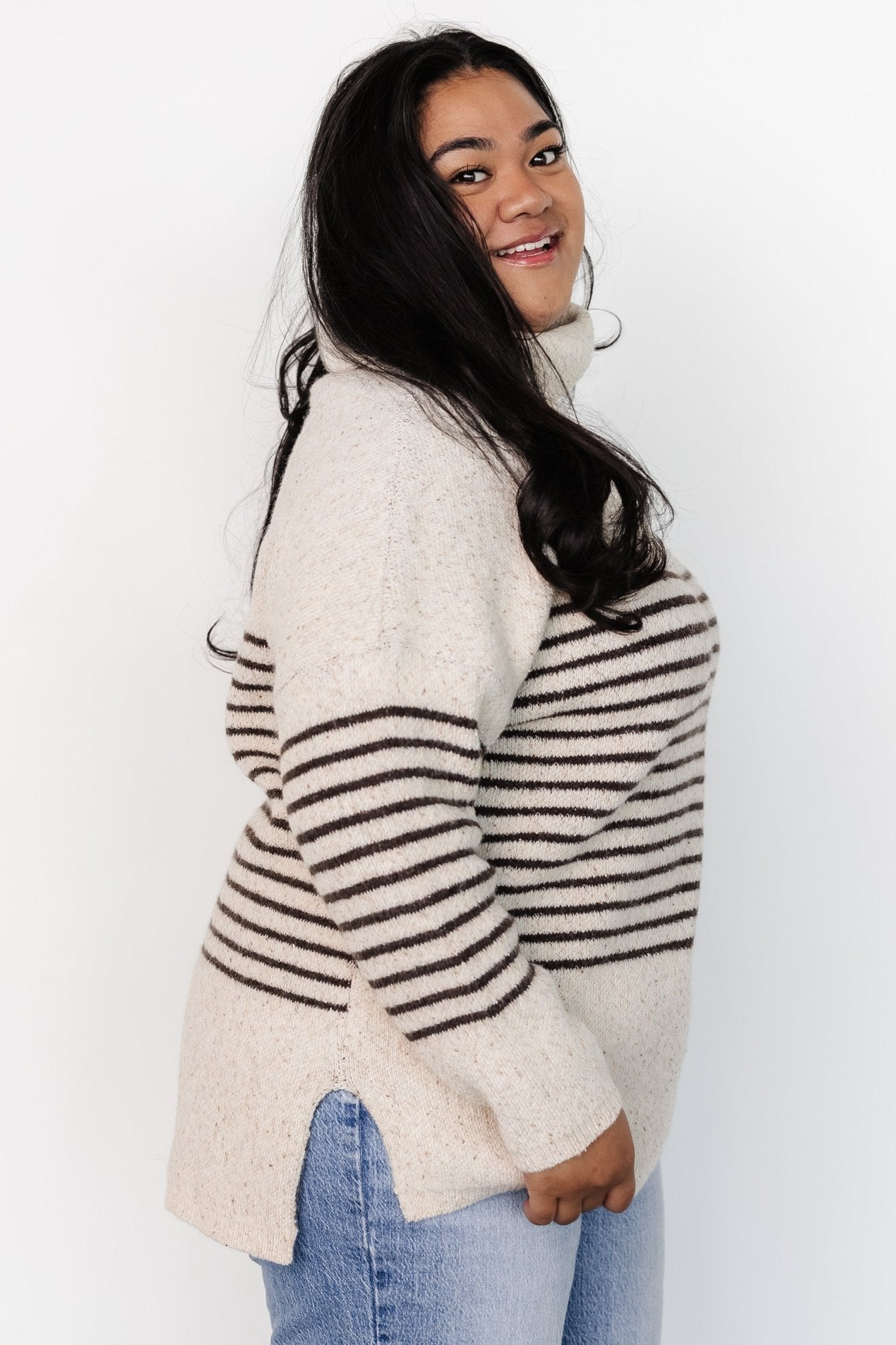 Pennington Turtleneck Sweater | Cream Multi Stripe - Baltic Born