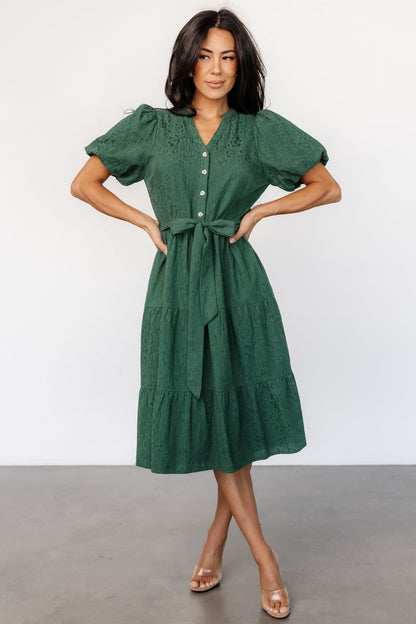 Philippa Midi Dress | Green - Baltic Born