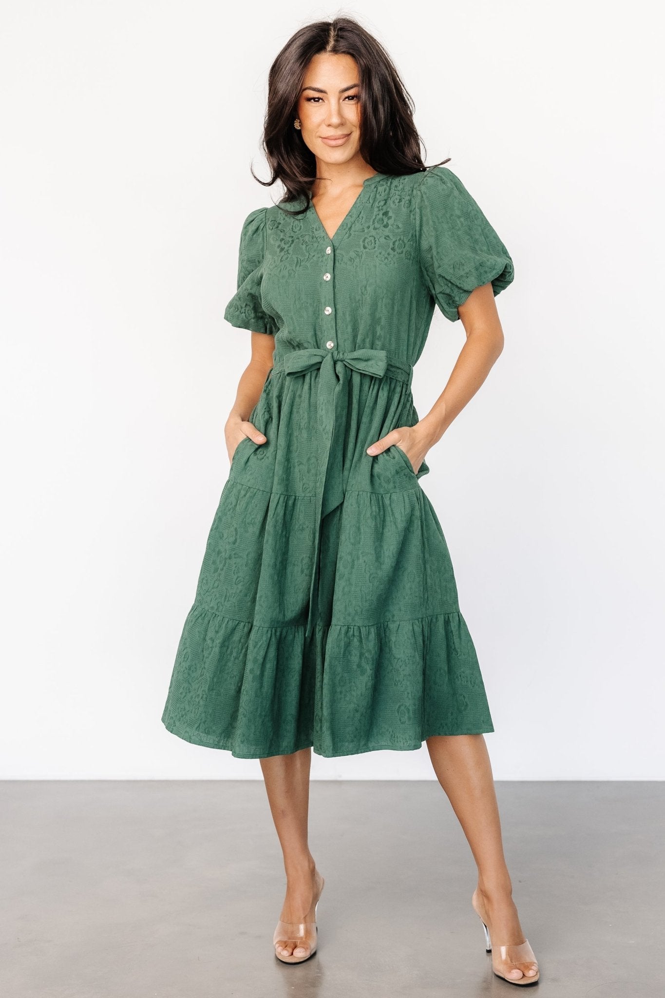 Philippa Midi Dress | Green - Baltic Born