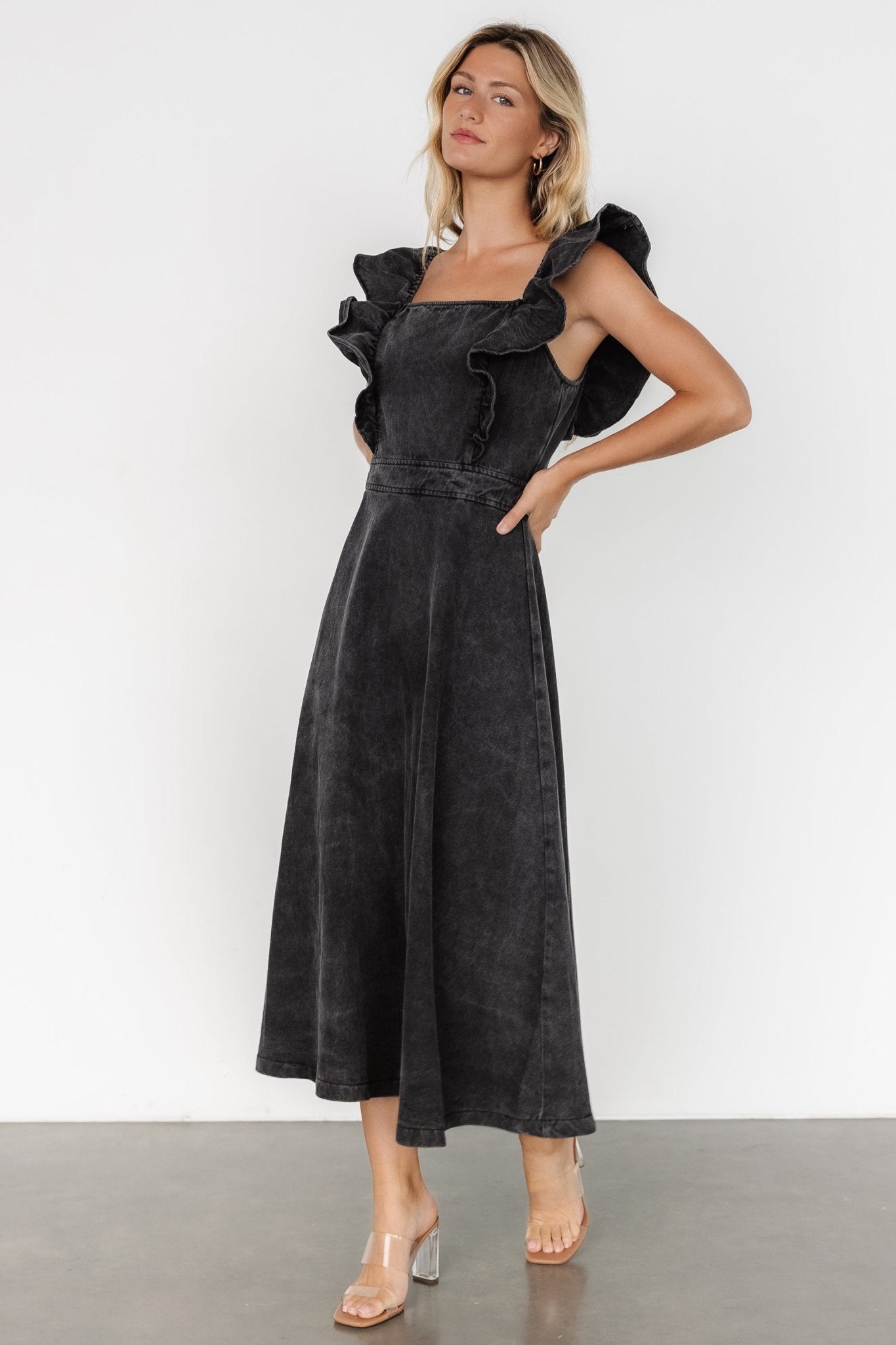 Phoenix Denim Dress | Black - Baltic Born