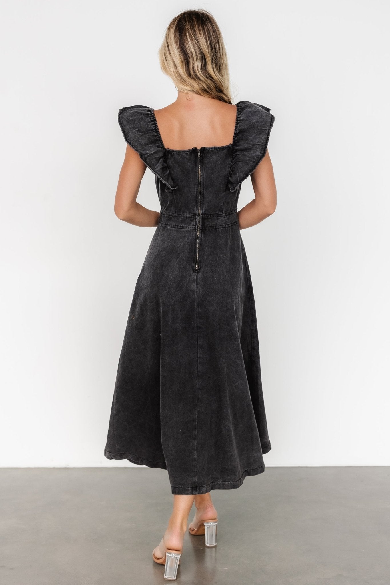 Phoenix Denim Dress | Black - Baltic Born