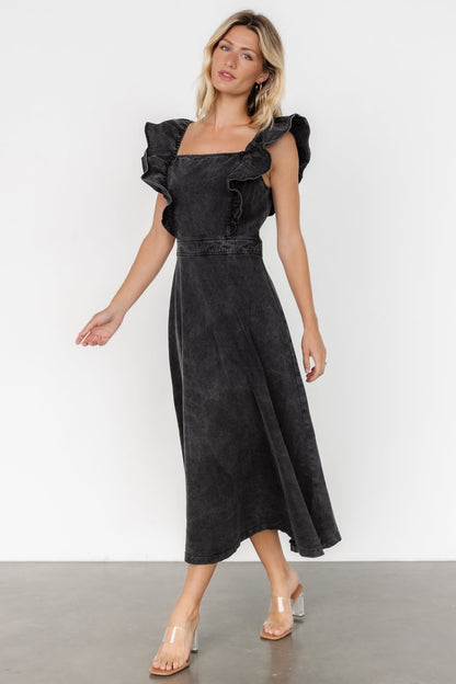 Phoenix Denim Dress | Black - Baltic Born