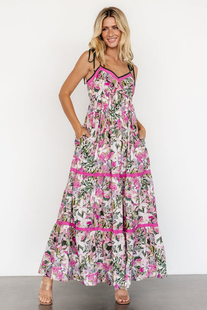 Pierrette Maxi Dress | Pink Multi - Baltic Born