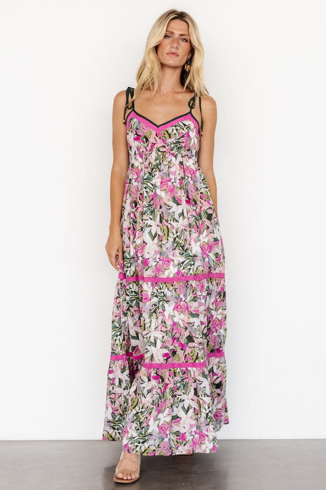 Pierrette Maxi Dress | Pink Multi - Baltic Born