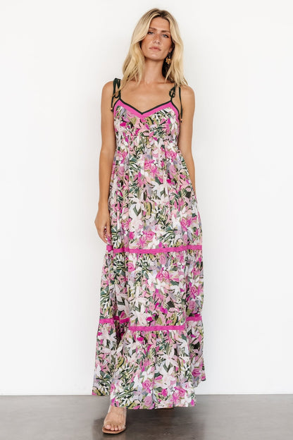 Pierrette Maxi Dress | Pink Multi - Baltic Born