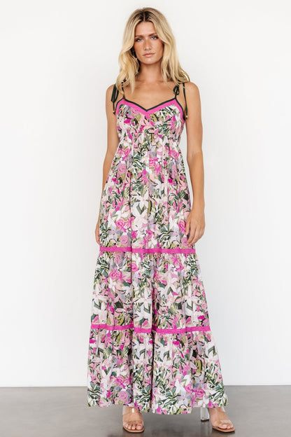 Pierrette Maxi Dress | Pink Multi - Baltic Born