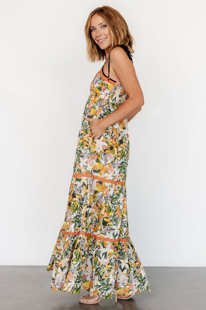 Pierrette Maxi Dress | Tangerine Multi - Baltic Born