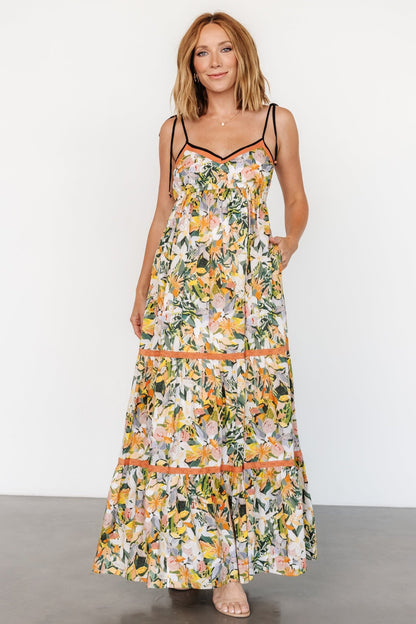 Pierrette Maxi Dress | Tangerine Multi - Baltic Born