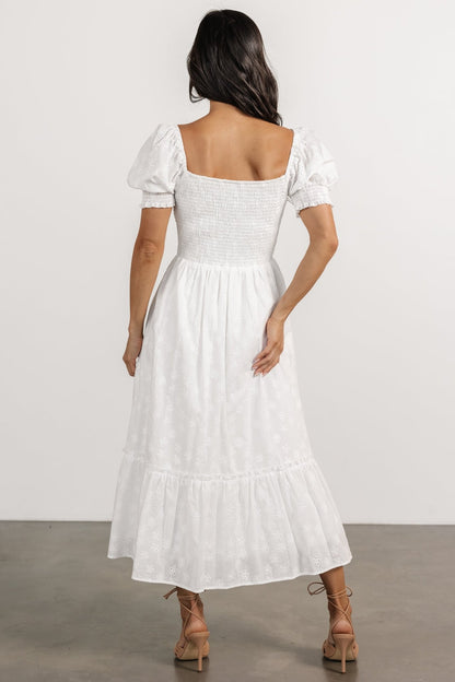 Piper Eyelet Midi Dress | Off White - Baltic Born