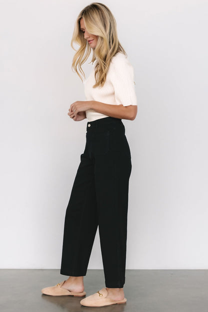 Polli Patch Pocket Pants | Black - Baltic Born