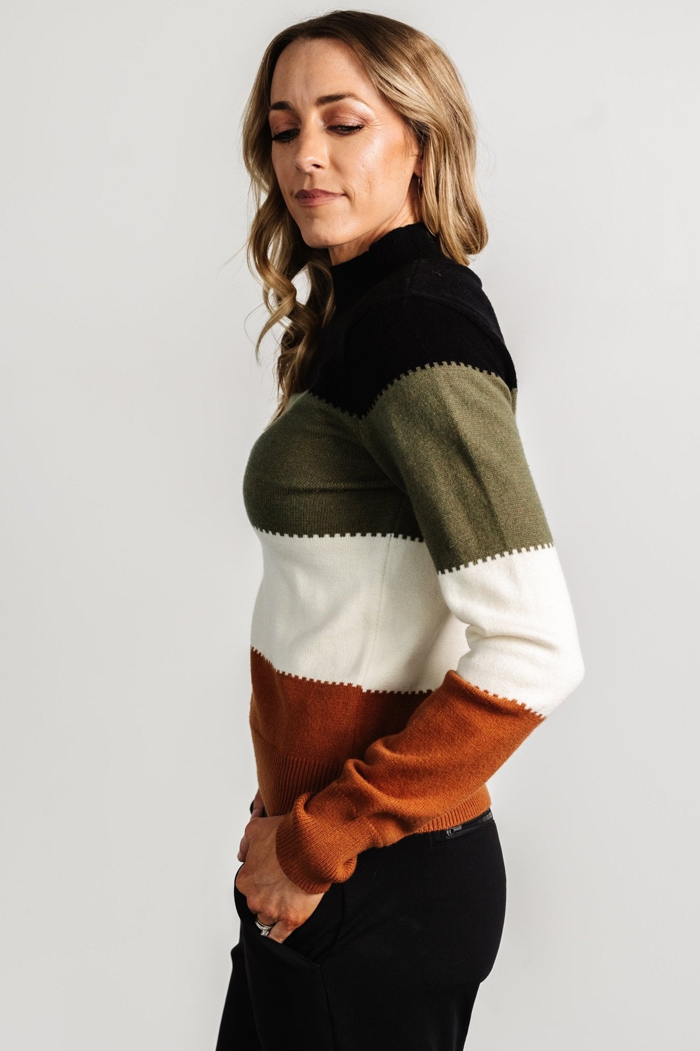 Porter Color Block Sweater | Black Multi - Baltic Born