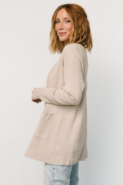 Portsmouth Waffle Cardigan | Oatmeal - Baltic Born