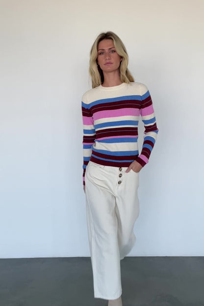 Milwaukee Striped Sweater | Orchid Multi