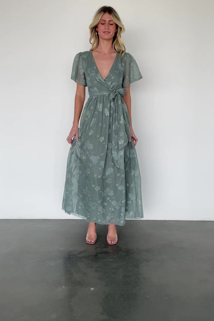 Faye Maxi Dress | Eucalyptus