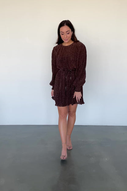 Tiandra Short Dress | Bronze Shimmer