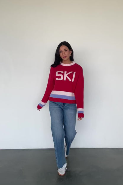 Ski Sweater | Red Multi